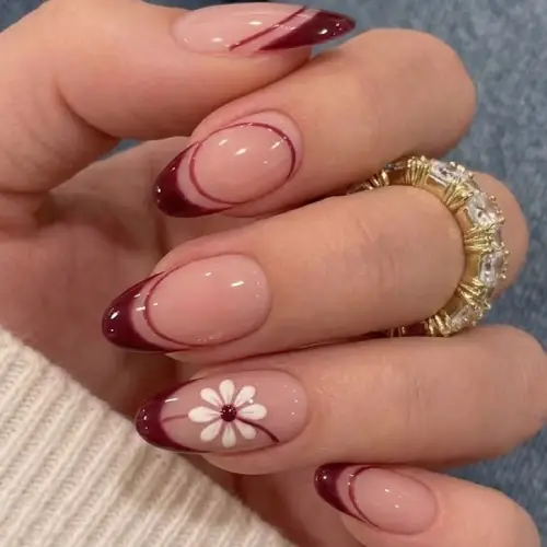 Gel Polish with Art in Natural Nail